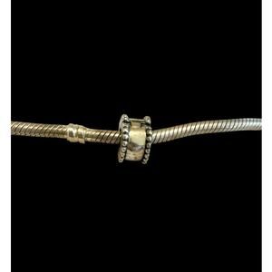 Authentic Pandora round beaded clip charm Sterling silver